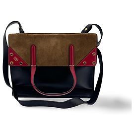 Fendi Flip Leather with Suede Small Schwarz