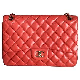 Bolso Chanel Classic Flap Large Piel Roja Roja