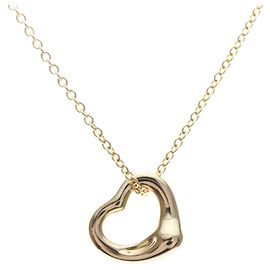 Autre Marque Tiffany Open Heart Anhänger Halskette in 18K Roségold Golden