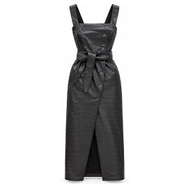 Robe Nanushka Zora Cuir Vegan Effet Croco Noir