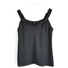 Theory SL V Drape Top Moderne Bluse Schwarz