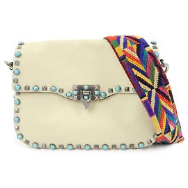 Valentino Garavani Rolling Rockstud Leather with Cabochons Small Multiple colors