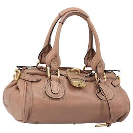Chloé Borsa a mano Chloe Paddington in pelle beige oro argento Auth BA15798V Argento Beige D'oro