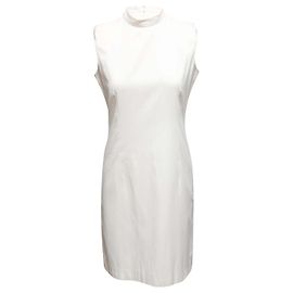 Vestido sin mangas con cuello cisne blanco Ann Demeulemeester Talla EU 38 Blanco
