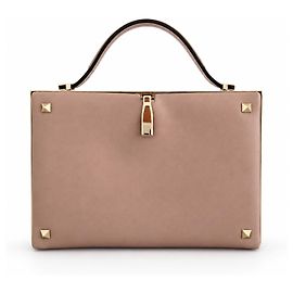Valentino Garavani Rockstud Box Bag - Runway Herbst 2010 Beige