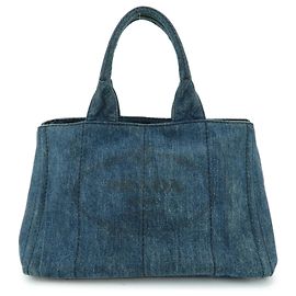 Prada Canapa Denim Small Azul