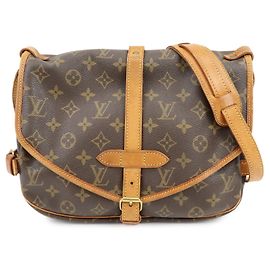 Louis Vuitton Saumur Monogram Canvas 30 Castaño