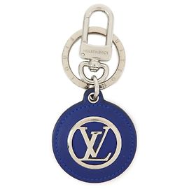 Portachiavi e ciondolo LV Circle Louis Vuitton in metallo Blu