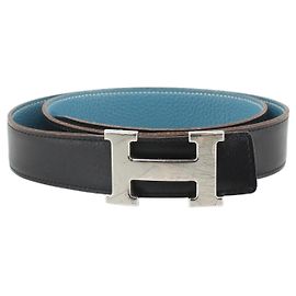 Hermès Cinto Reversível Hermes Constance em Couro Medium Preto