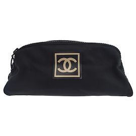 Chanel Sport Double Zip Nylon Large Negro