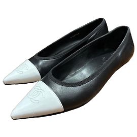 Chanel Ballerine Black & White con punta a contrasto Nero Bianco