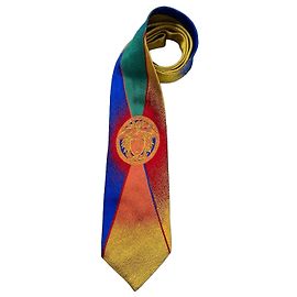 Cravatta Gianni Versace in Seta Multicolore Medusa Multicolore
