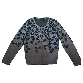 Autre Marque Cardigan mit grauem Leopardenprint Grau Leopardenprint