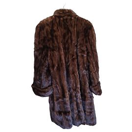 Autre Marque Cappotto in pelliccia di visone marrone Paul Montana Marrone