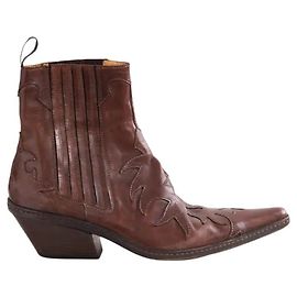 Botas de cuero marrón Sartore Castaño