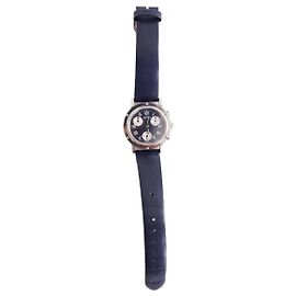Montre Hermès Clipper en acier bleu marine Bleu Marine