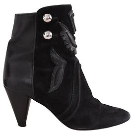 Bottines Isabel Marant en cuir noir taille 38 Noir