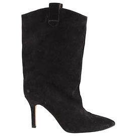 Autre Marque Toral Black Suede Ankle Boots Size 38 Black