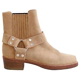 Bottines Re/Done en daim beige Beige