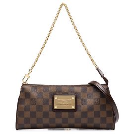 Bolso Louis Vuitton Damier Ebene Eva marrón Castaño