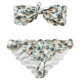 Autre Marque Marysia Bikini-Set mit floralem Print Weiß Andere Grün