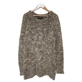 Autre Marque Diesel Pull en maille large chiné Melange Marron Autre