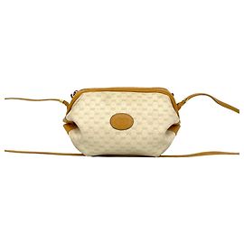 Borsa a spalla/Pouch GUCCI Vintage Micro GG in pelle Marrone Crudo