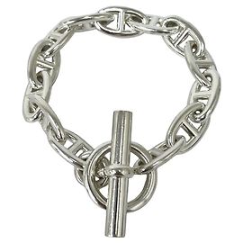 Hermès HERMES Chaine d'Ancre Pulsera de Dijes en Plata 13-Link Plata