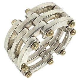 Autre Marque Anel Tiffany Vintage Gate Prata Dourado