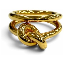 Céline Celine Gold Knot Double Band Ring Golden