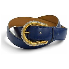 Hermès Cintura in pelle Hermes Vintage 1993 Blu Blu navy