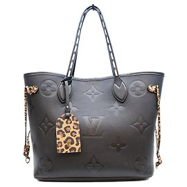 Borsa Tote Louis Vuitton Empreinte Wild at Heart Neverfull MM Nero