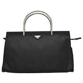 Borsa Tote Prada in nylon nero Nero