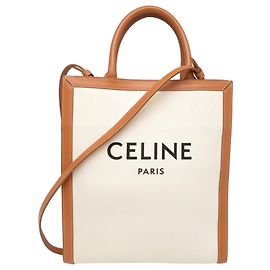 Céline Celine Vertical Cabas Small Tote Bag Braun Roh