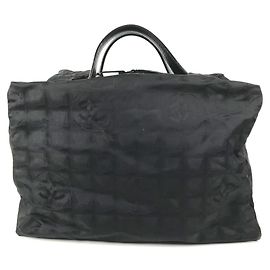 Chanel New Travel Line Boston Handbag Black