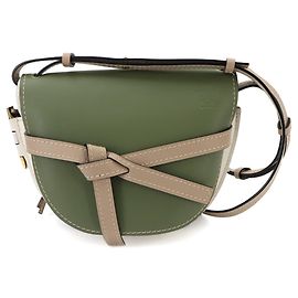 Bolsa de Ombro Loewe Gate Bag Small Branco Bege Verde