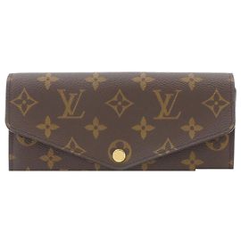 Louis Vuitton Monogram Portefeuille Sarah Bi-fold Long Wallet Castaño Monograma