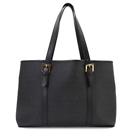 Sac à main cabas Fendi Zucchino Noir