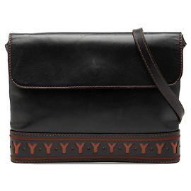 Autre Marque Saint Laurent Y-Cut Schultertasche Schwarz Orange