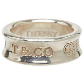 Autre Marque Anillo Alianza Tiffany & Co. 1837 Narrow en Plata Plata