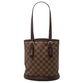 Louis Vuitton Brown Damier Ebene Marais Castaño