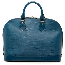 Louis Vuitton Blue Epi Alma PM Blue