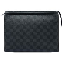 Louis Vuitton Black Damier Graphite Pochette Voyage MM Negro
