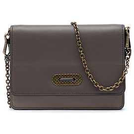 Cartera con cadena Bottega Veneta en Nappa bicolor marrón Castaño