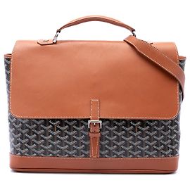 Goyard Brown Goyardine Citadin Briefcase Brown