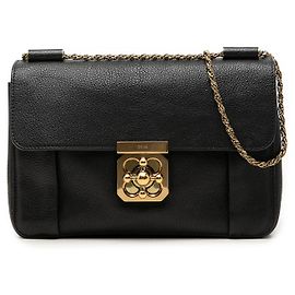 Chloé Elsie Crossbody em couro preto Medium Preto