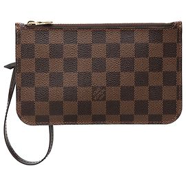 Pochette Louis Vuitton Brown Damier Ebene Neverfull PM Marron