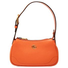 Gucci Orange Mini Leather Aphrodite Shoulder Bag Orange