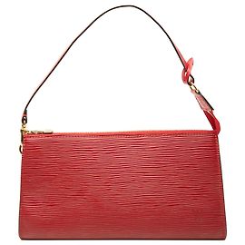 Louis Vuitton Red Epi Pochette Accessoires Roja