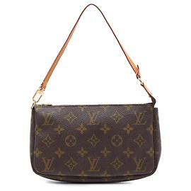 Louis Vuitton Brown Monogram Pochette Accessoires Marrom
